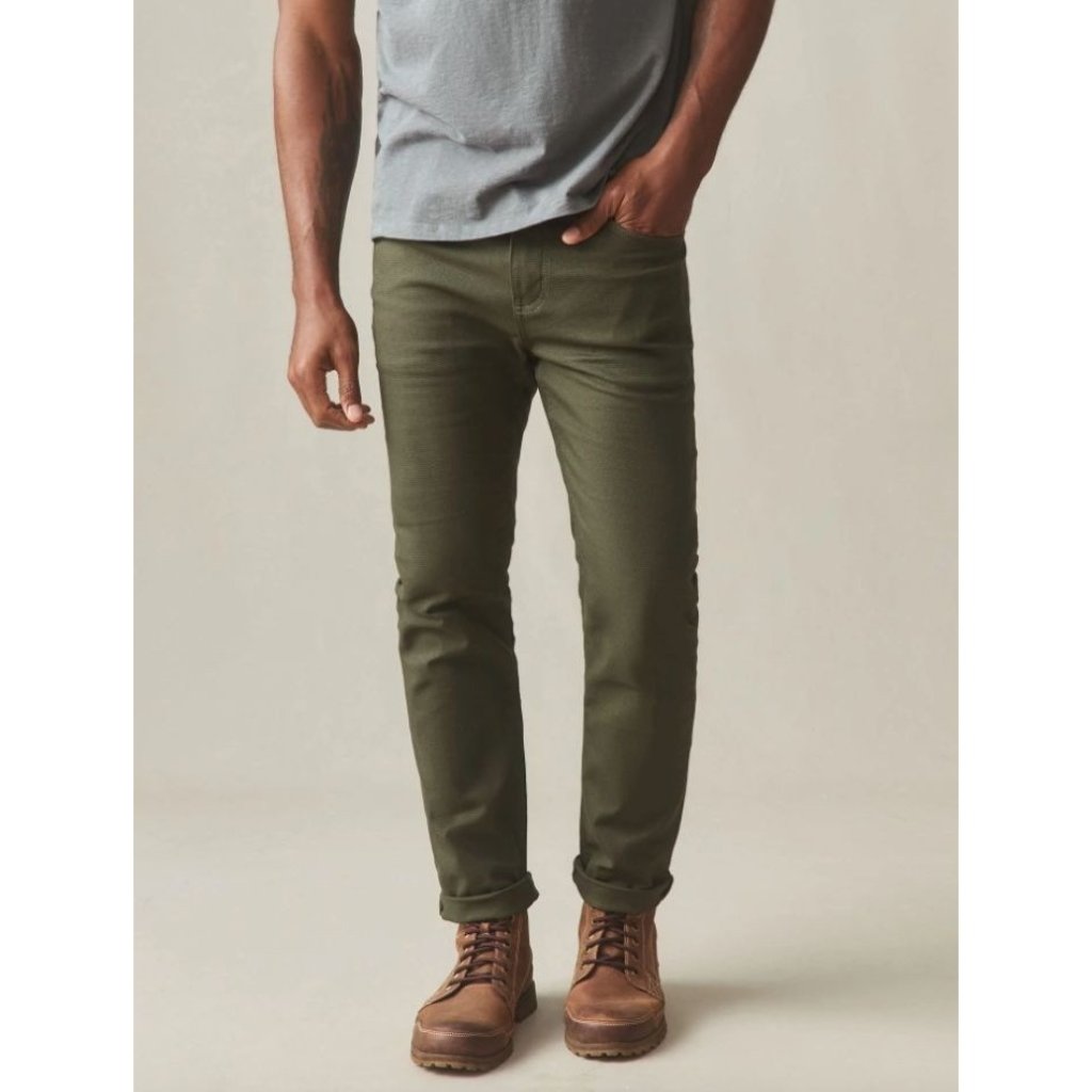 New American Giant Mens 30x30 Roughneck Straight Canvas Pants Deep Olive